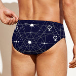 Geometric Zodiac Signs Print Men's Swim Briefs
