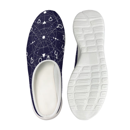 Geometric Zodiac Signs Print Mesh Casual Shoes