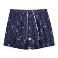 Geometric Zodiac Signs Print Mesh Shorts
