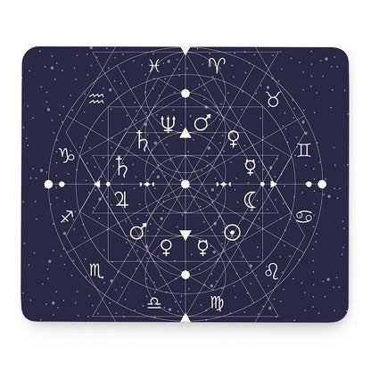 Geometric Zodiac Signs Print Mouse Pad