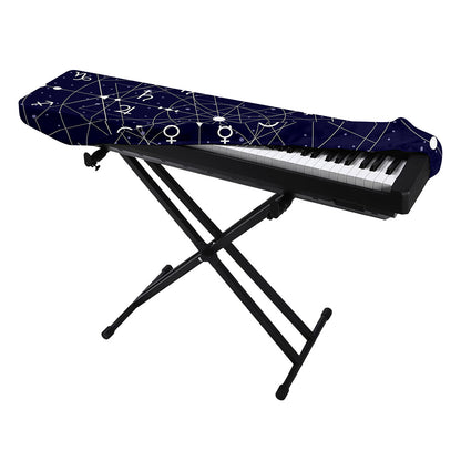 Geometric Zodiac Signs Print Piano Keyboard Cover
