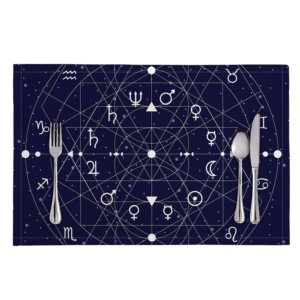 Geometric Zodiac Signs Print Placemat