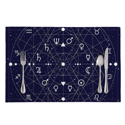 Geometric Zodiac Signs Print Placemat