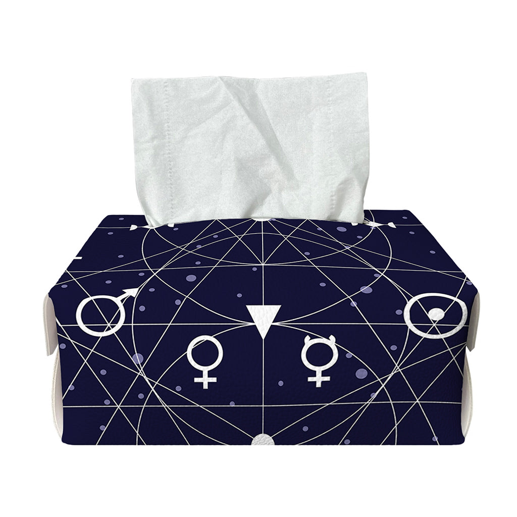 Geometric Zodiac Signs Print Rectangle Tissue Box Cover