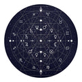 Geometric Zodiac Signs Print Round Blanket