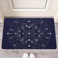 Geometric Zodiac Signs Print Rubber Doormat