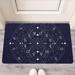 Geometric Zodiac Signs Print Rubber Doormat