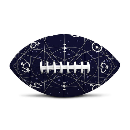 Geometric Zodiac Signs Print Rugby Ball