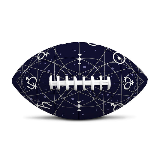 Geometric Zodiac Signs Print Rugby Ball