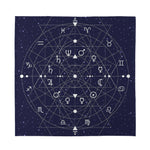 Geometric Zodiac Signs Print Silk Bandana