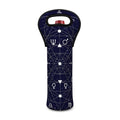 Geometric Zodiac Signs Print Single Neoprene Wine Tote