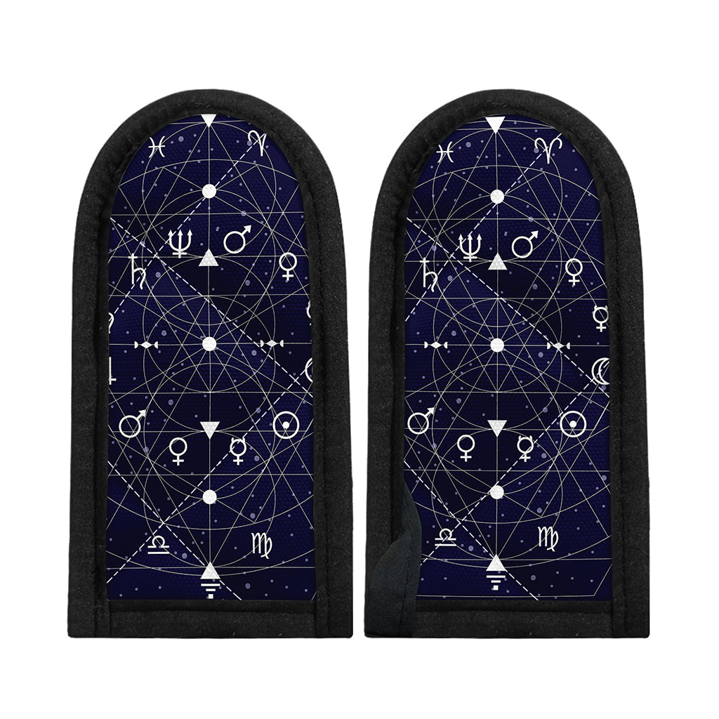 Geometric Zodiac Signs Print Skillet Handle Cover