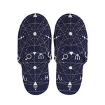 Geometric Zodiac Signs Print Slippers