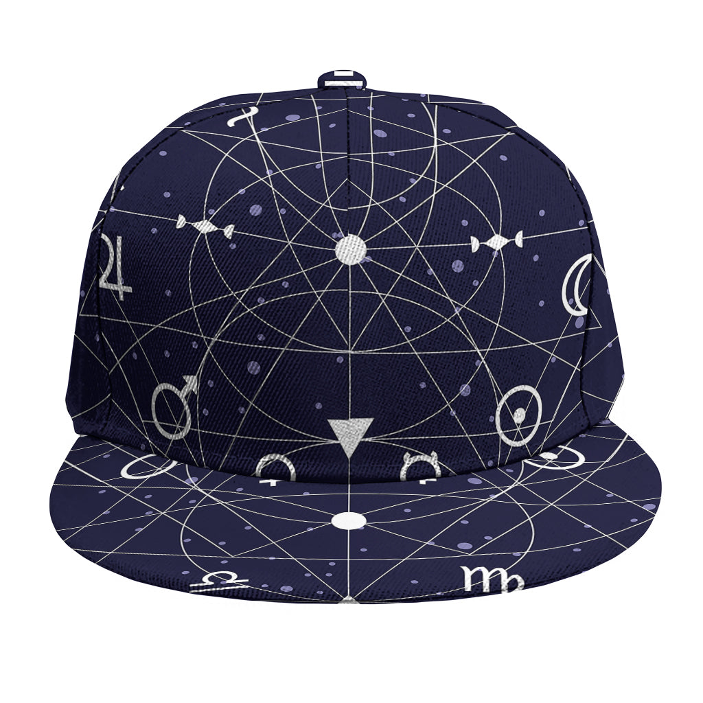 Geometric Zodiac Signs Print Snapback Cap