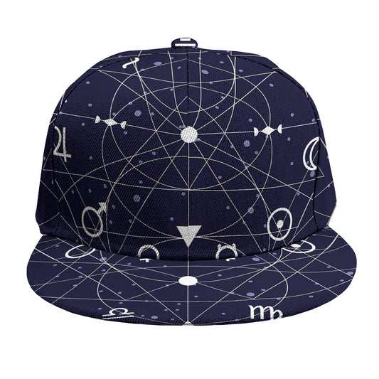 Geometric Zodiac Signs Print Snapback Cap