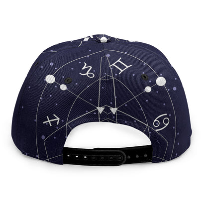 Geometric Zodiac Signs Print Snapback Cap