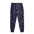 Geometric Zodiac Signs Print Sweatpants