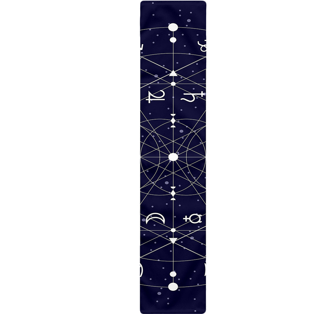 Geometric Zodiac Signs Print Table Runner