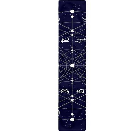 Geometric Zodiac Signs Print Table Runner