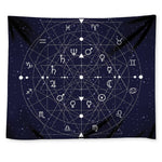 Geometric Zodiac Signs Print Tapestry