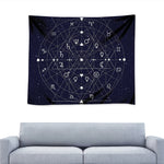 Geometric Zodiac Signs Print Tapestry