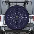 Geometric Zodiac Signs Print Tire Cover With Camera Hole
