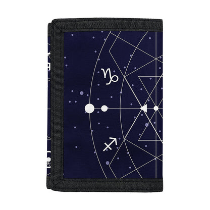 Geometric Zodiac Signs Print Trifold Wallet