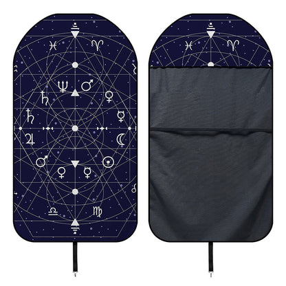 Geometric Zodiac Signs Print Waterproof Car Seat Cover