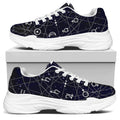 Geometric Zodiac Signs Print White Chunky Shoes
