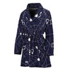 Geometric Zodiac Signs Print Women's Bathrobe