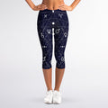 Geometric Zodiac Signs Print Women's Capri Leggings
