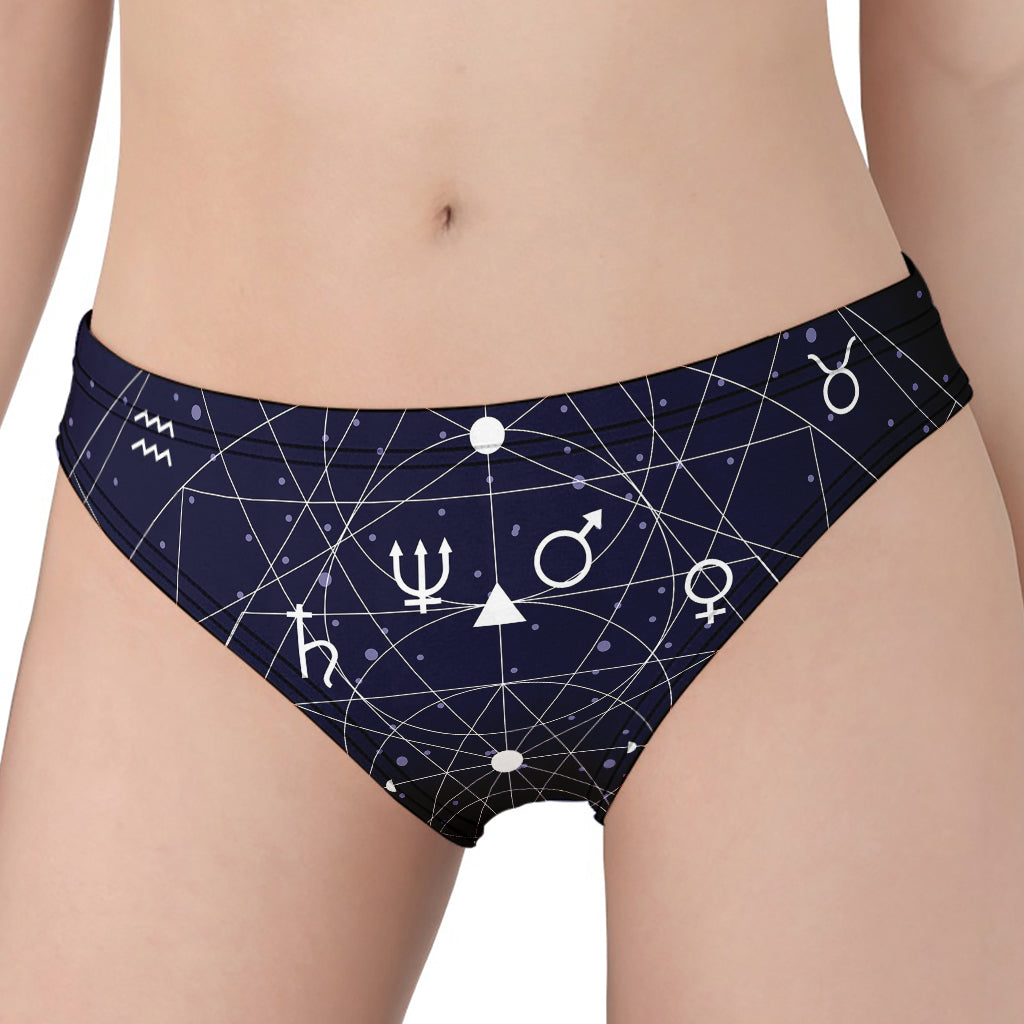 Geometric Zodiac Signs Print Women's Panties