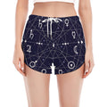 Geometric Zodiac Signs Print Women's Split Running Shorts