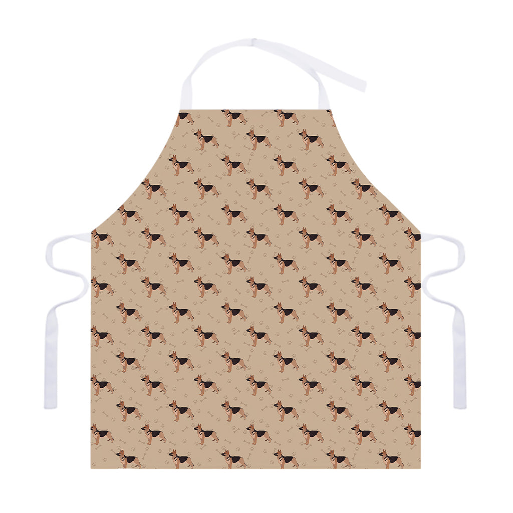 German Shepherd Dog Pattern Print Adjustable Apron