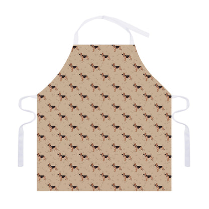 German Shepherd Dog Pattern Print Adjustable Apron