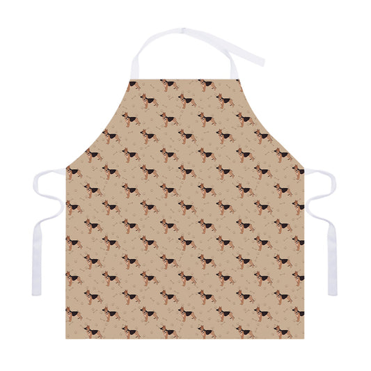 German Shepherd Dog Pattern Print Adjustable Apron