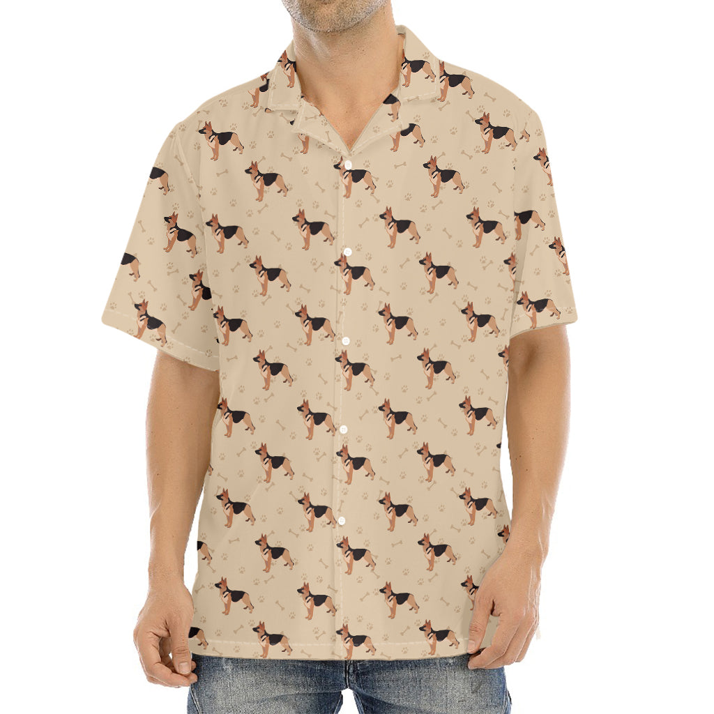 German Shepherd Dog Pattern Print Aloha Shirt