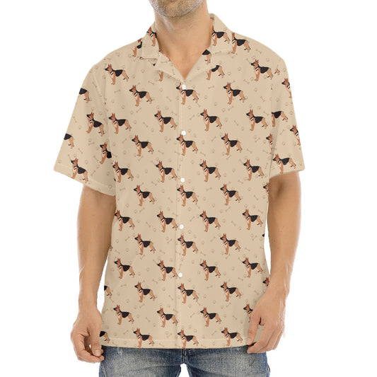 German Shepherd Dog Pattern Print Aloha Shirt