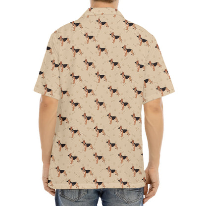German Shepherd Dog Pattern Print Aloha Shirt