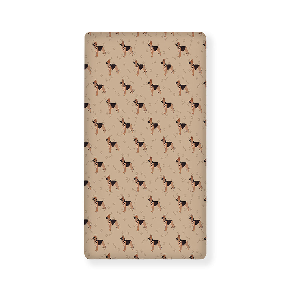 German Shepherd Dog Pattern Print Baby Crib Sheet