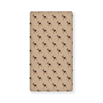 German Shepherd Dog Pattern Print Baby Crib Sheet