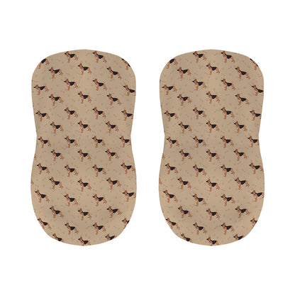 German Shepherd Dog Pattern Print Bar Stool Covers