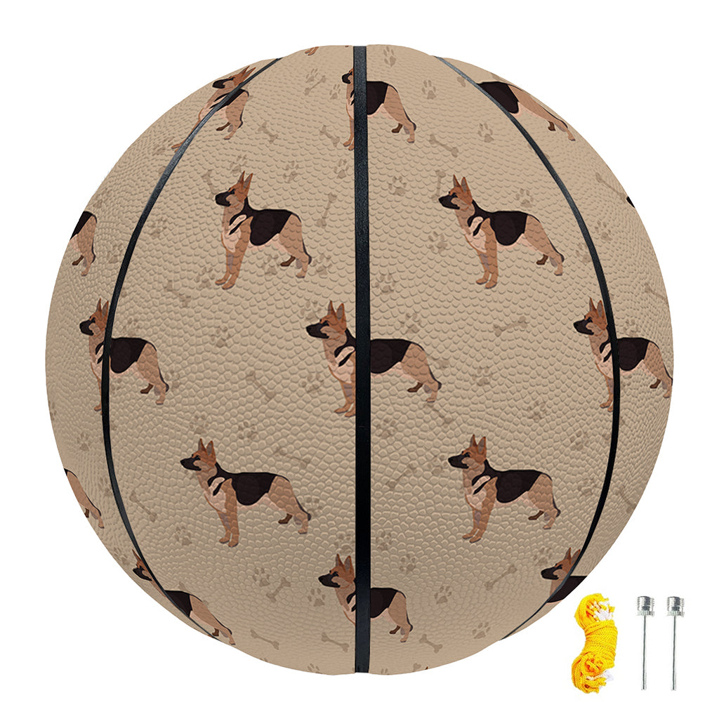 German Shepherd Dog Pattern Print Basketball