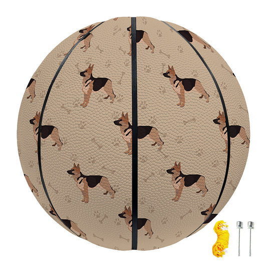 German Shepherd Dog Pattern Print Basketball