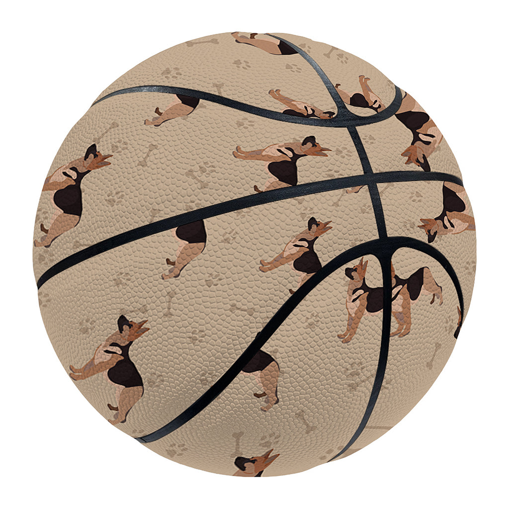 German Shepherd Dog Pattern Print Basketball