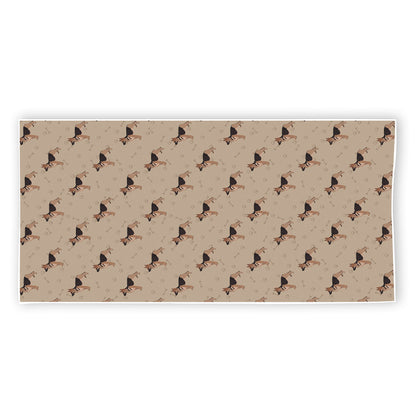 German Shepherd Dog Pattern Print Beach Towel
