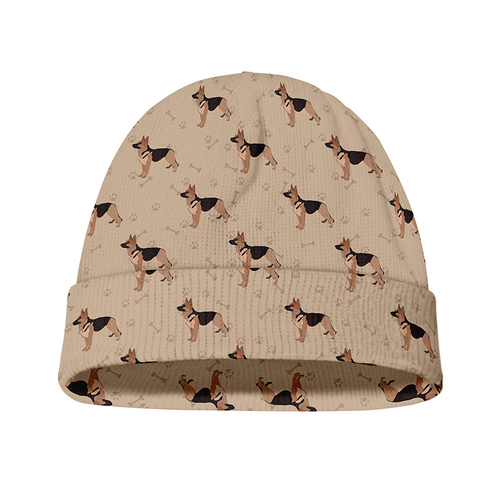 German Shepherd Dog Pattern Print Beanie