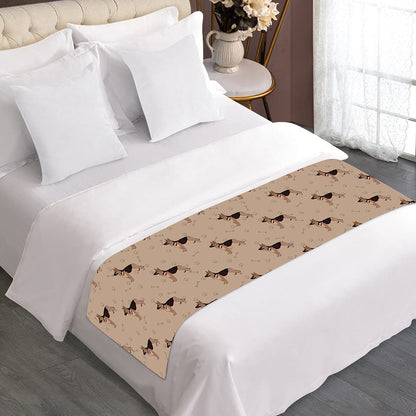 German Shepherd Dog Pattern Print Bed Runner