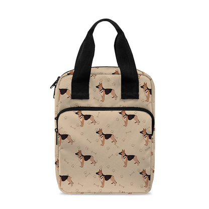 German Shepherd Dog Pattern Print Bible Tote Bag