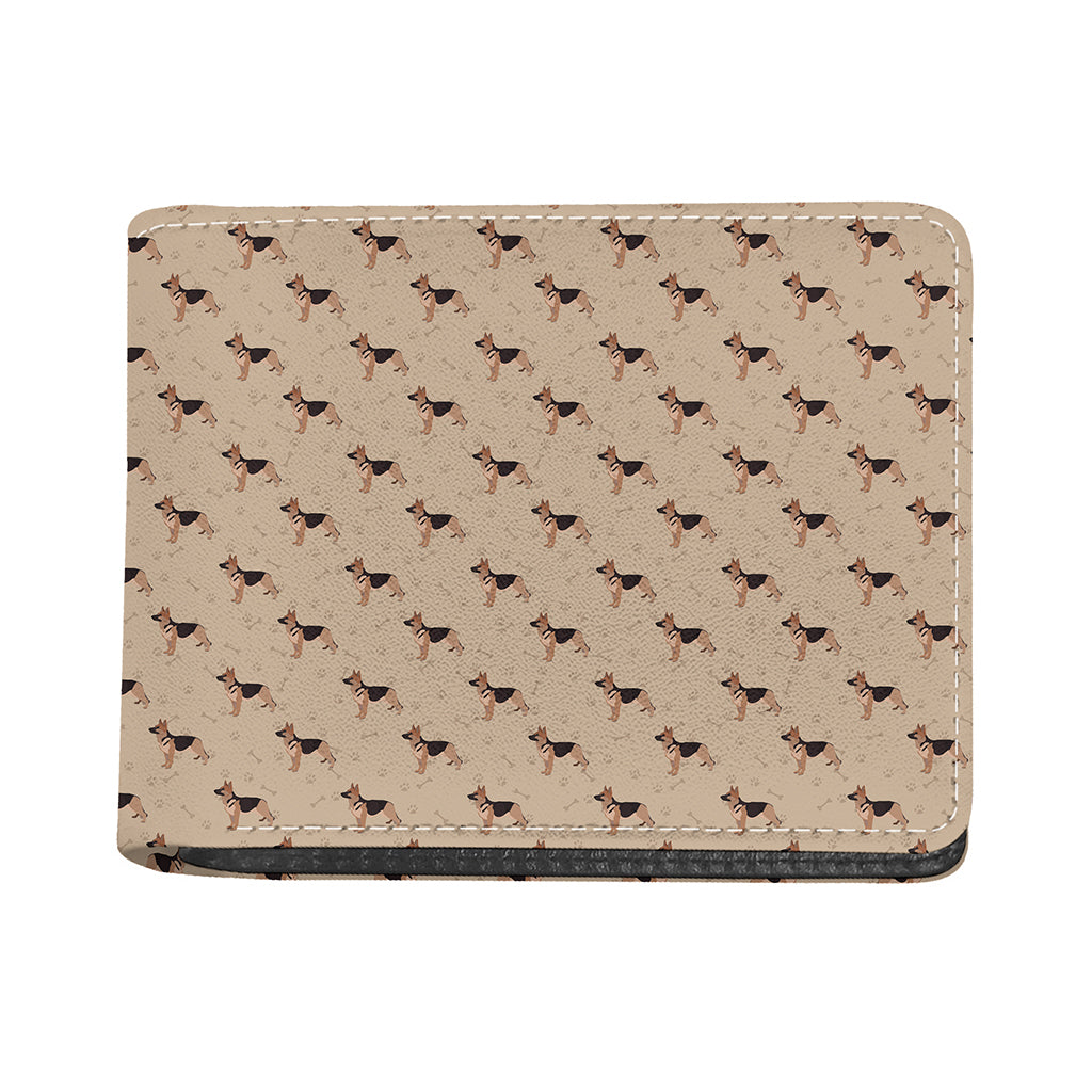 German Shepherd Dog Pattern Print Bifold Wallet